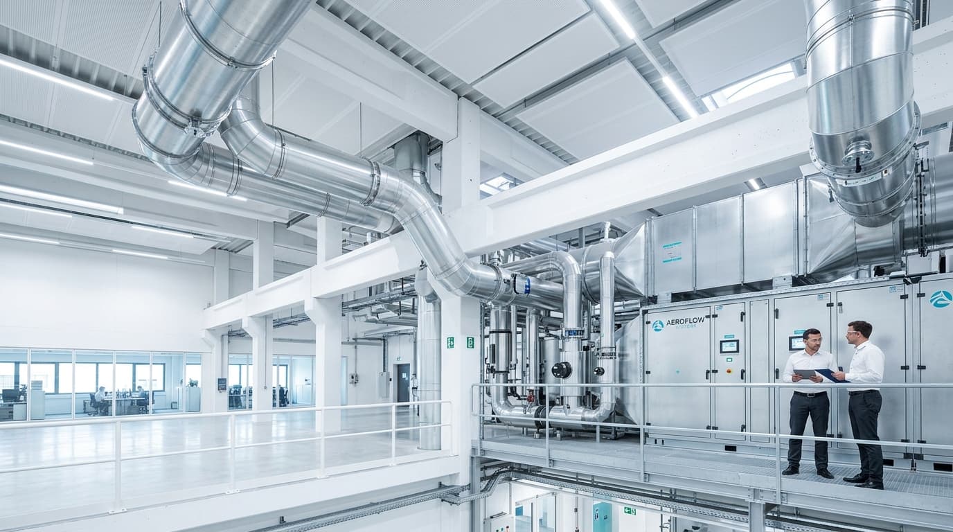 Advanced commercial HVAC assembly indicating precision engineering